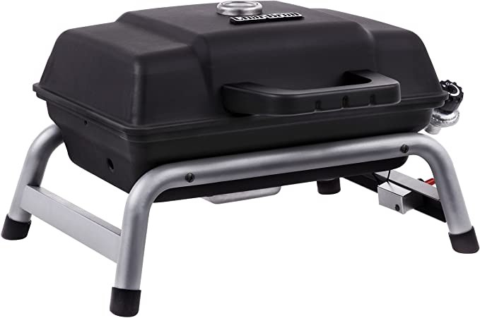 Basics Portable Propane Stainless Steel Tabletop Gas Grill, Two  Burner Table Top
