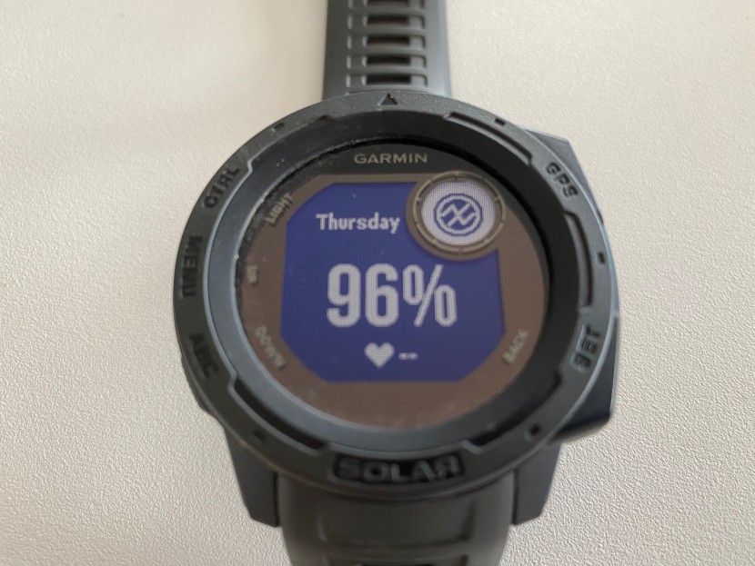 garmin instinct solar - a look at blood oxygen at 8,000 feet. this is pretty accurate.