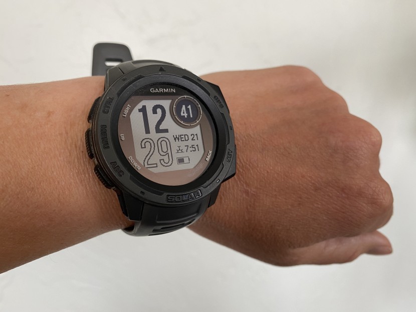 garmin instinct solar - overall, the design is a larger watch face, but the strap does a...