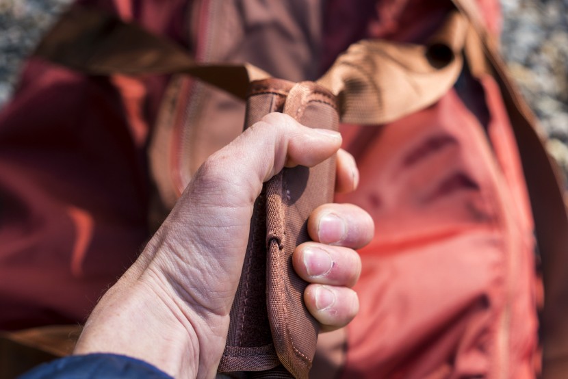 gregory supply duffel - the padded handle for the side straps is large and comfortable.