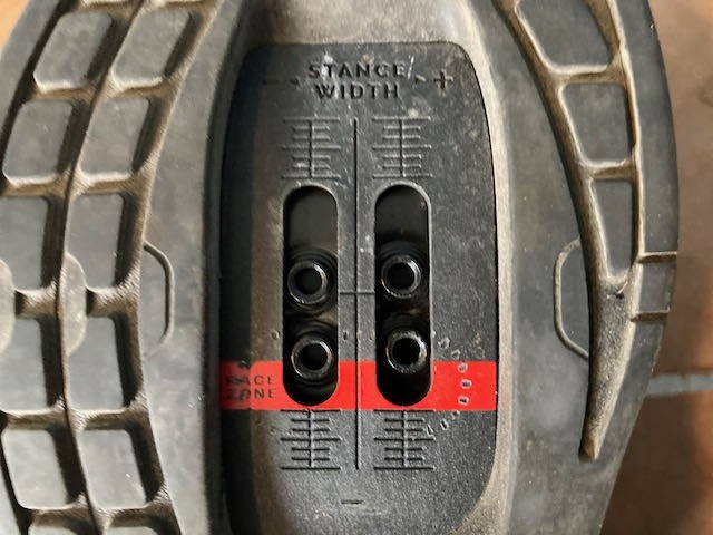 crankbrothers mallet boa - unisex - there is 1 5/16&quot; of fore/aft cleat adjustment and ramped zones...