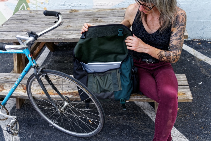 timbuk2 classic - the outside of the bag is made from cordura - a burly, abrasion...