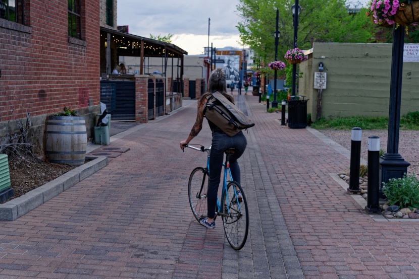 messenger bag - to evaluate for comfort we assessed how the bags felt while biking...