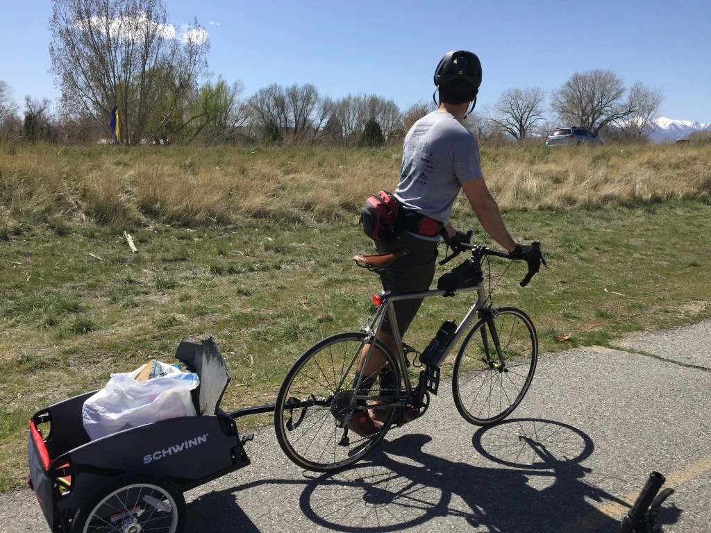 bike cargo trailer - while doing our greenway trail cleanup mission, the day tripper was...