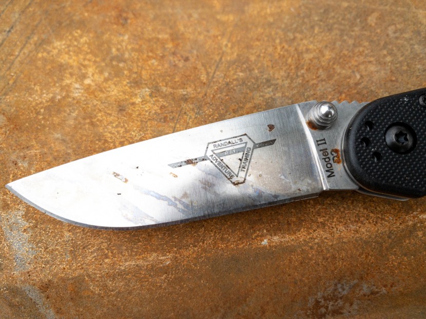 ontario knife company rat ii - the pictured blemishes on the okc rat ii's d2 steel blade have...