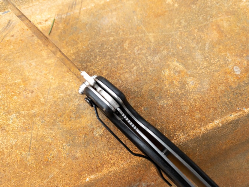 ontario knife company rat ii - the spring-steel "liner lock" of the okc rat ii slides in place as...