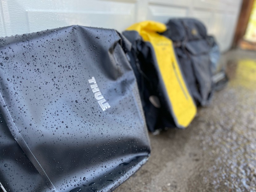 thule shield - the shield shedding moisture from our all-out soak and spray tests.