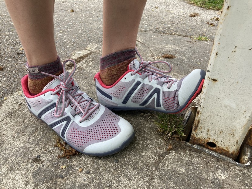 xero shoes hfs for women - the toe rand ensures these shoes hold up well to rough terrain.