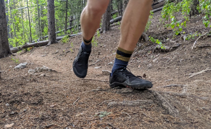 vivobarefoot primus trail ii fg - the hard-rubber outsole provides more than enough protection against...