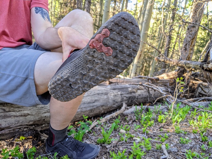 vivobarefoot primus trail ii fg - a stiff outsole provides plenty of grip for off-trail adventure, but...