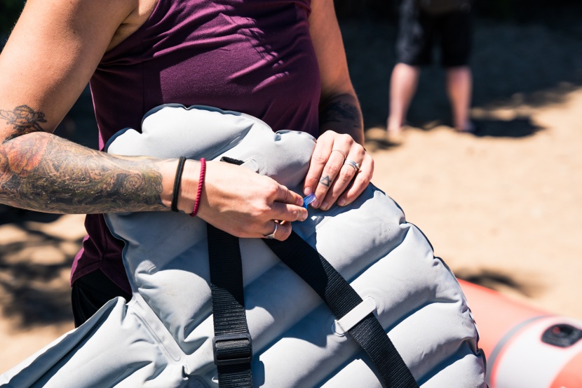 intex excursion pro k2 - the inflatable seats are more comfortable than we anticipated.