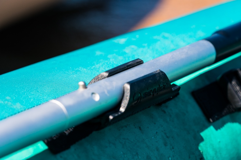 sevylor madison - side handles that double as paddle keepers.