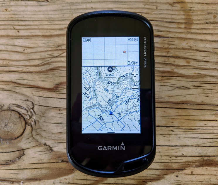 a barometric altimeter in the oregon 750t allows for a vertical...