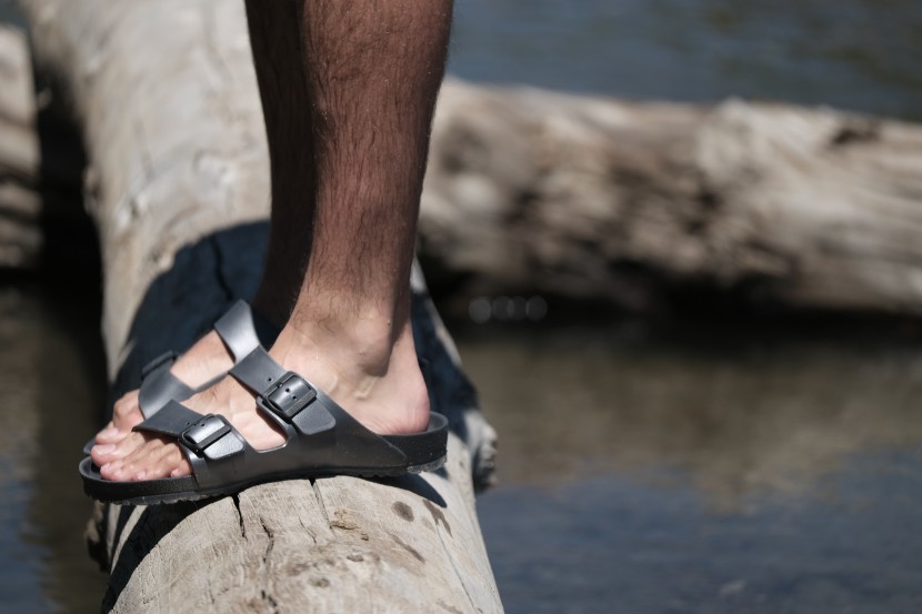 birkenstock arizona essentials - excellent arch support, deep molded footbed, and adjustable straps...