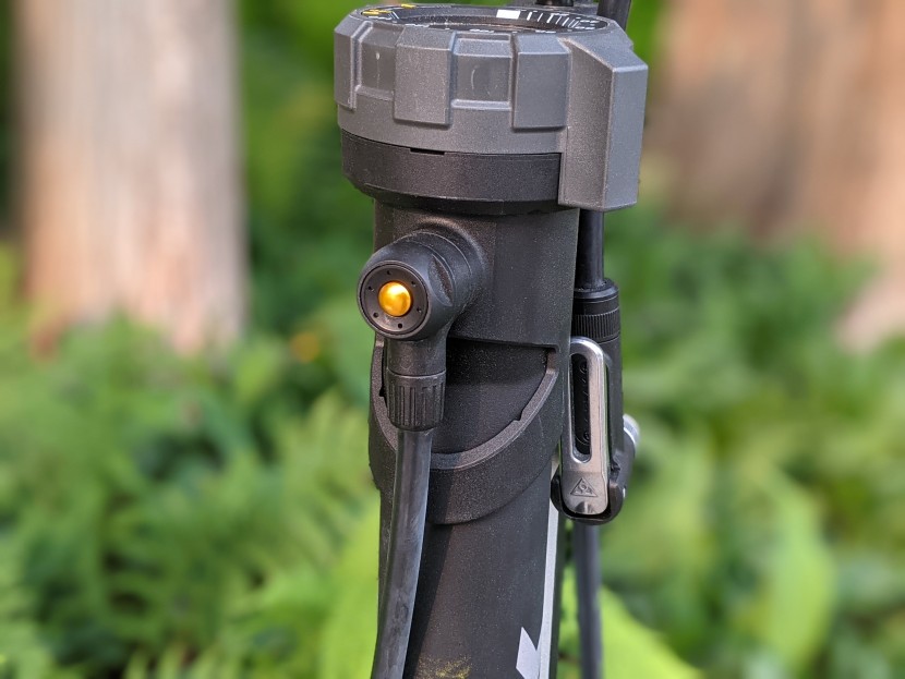 bike pump - having a tire release valve on the pump itself helps with accuracy...