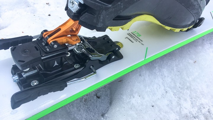 atomic backland tour - the heel lifter of the atomic backland tour binding is simple and...