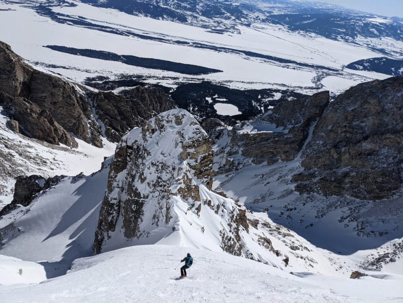 at bindings - rowdy turns from the top of the middle teton. if you are...