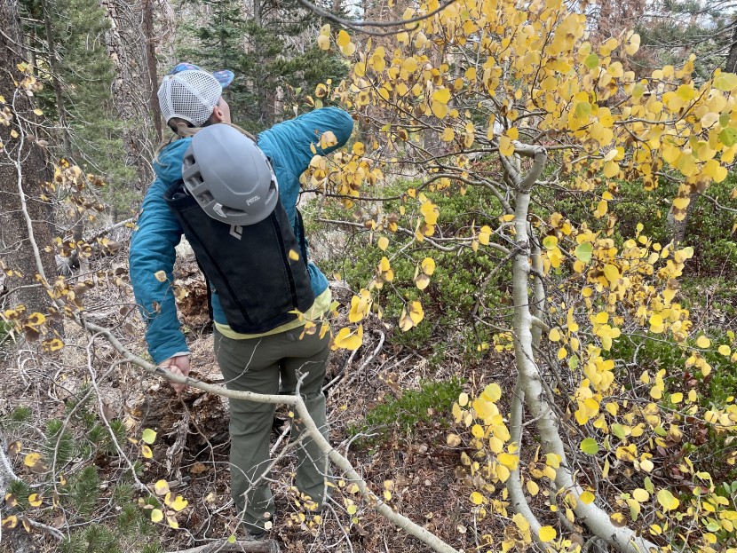 climbing backpack - the smooth exterior of the creek 20 minimizes hangups when immersed...