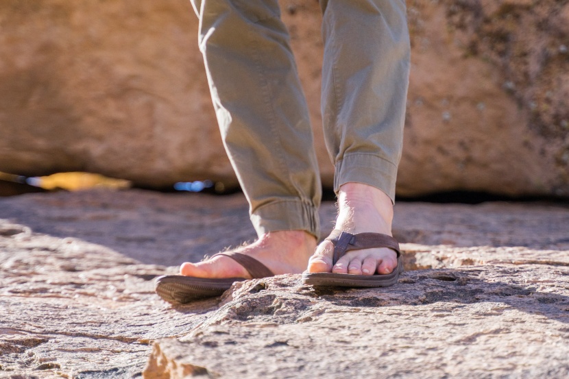 chaco classic leather flip - these flip flops are ready (and capable) to roam.