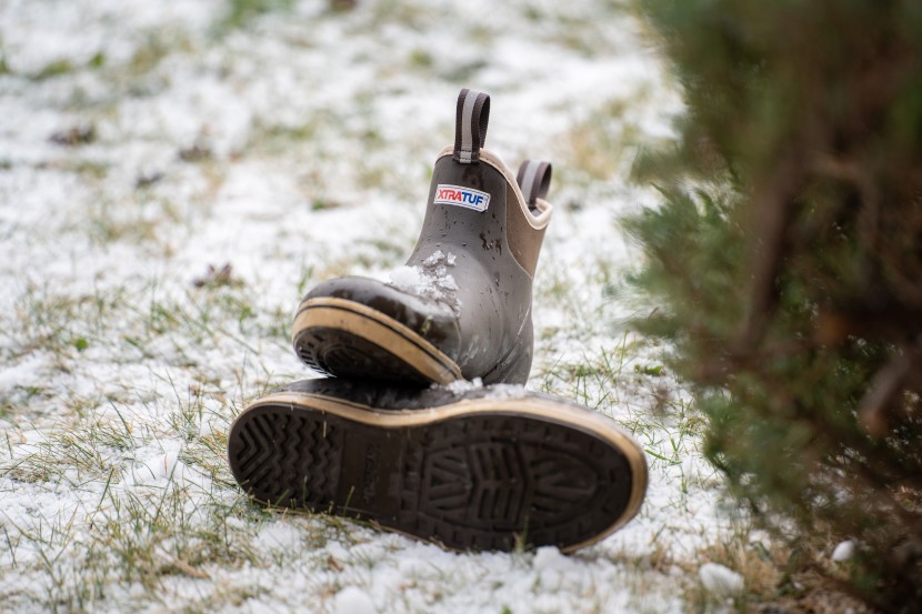 rain boots men - with their thin neoprene lining, the xtratuf ankle deck boots are...