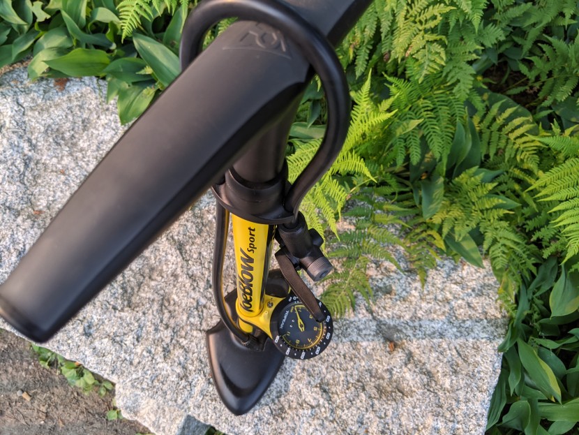 bike pump - a comfortable handle that&#039;s wide enough to hold and has a forgiving...