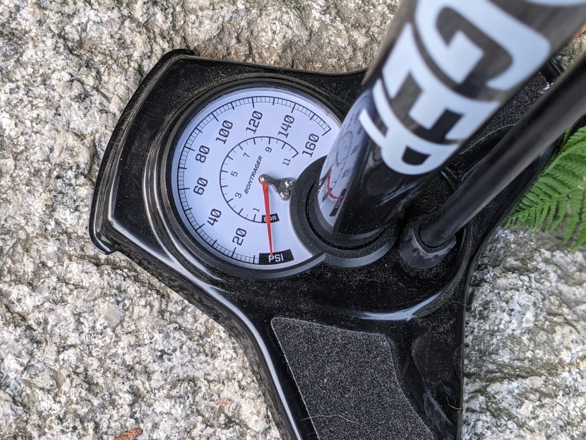 bike pump - a large, easy to read gauge with small increments (2 psi in this...