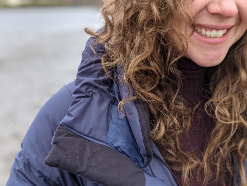 outdoor research coze down parka - the soft knit detailing on the inner baffle collar and the taller...