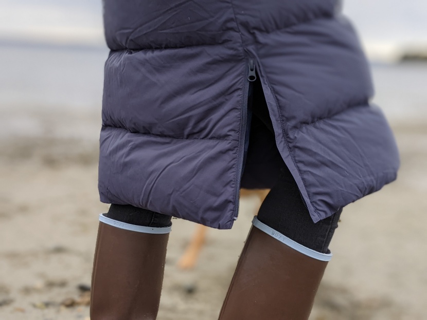 outdoor research coze down parka - 9-inch zippers on either side of the hem make it easy to walk when...