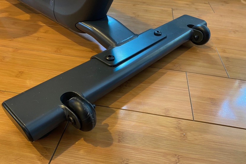 renpho ai smart exercise bike - transport wheels in the front stabilizer make it easy to move this...