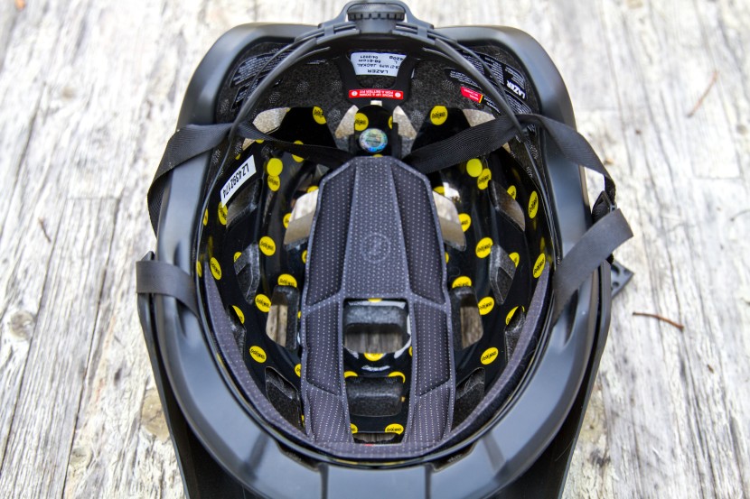 bike helmet - as you can see, this helmet has foam wrapped in a layer of plastic...