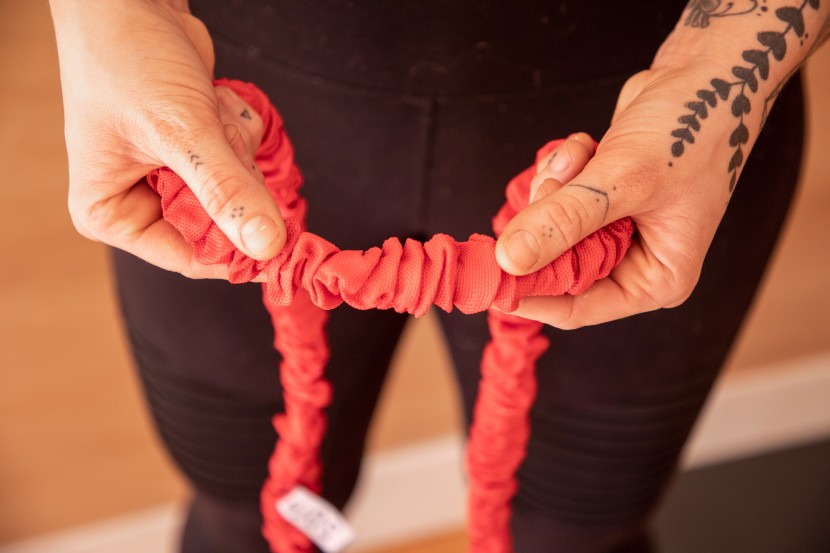 exercise resistance bands - the scrunched band sleeve on the supalak provides peace of mind...
