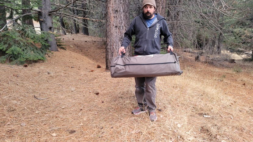 we definitely wouldn't want to carry this cot very far.