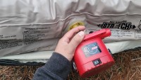 The included pump can be used to inflate or deflate the air mattress.