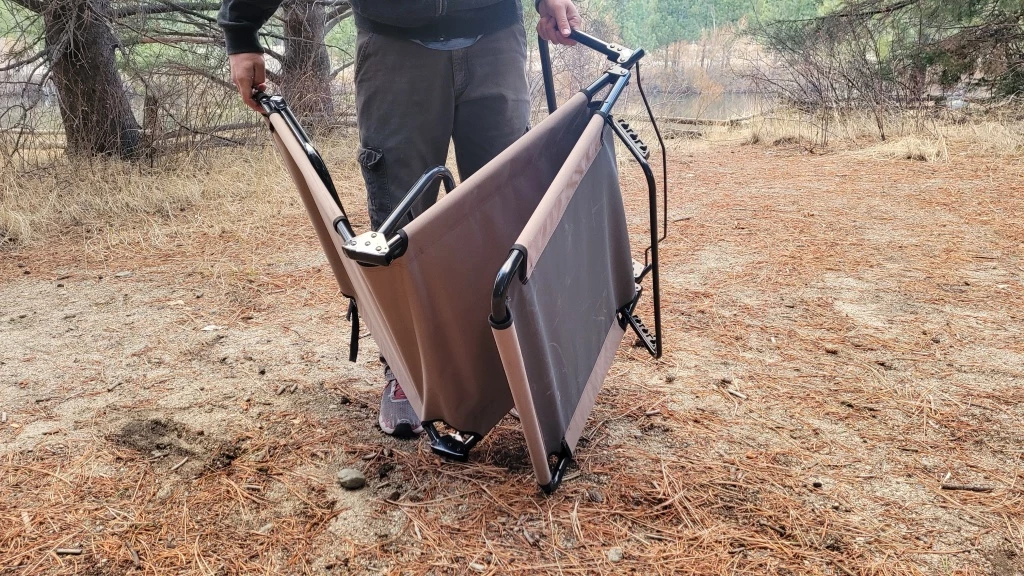 camping cot - the converta cot can be set up in just a couple of minutes.