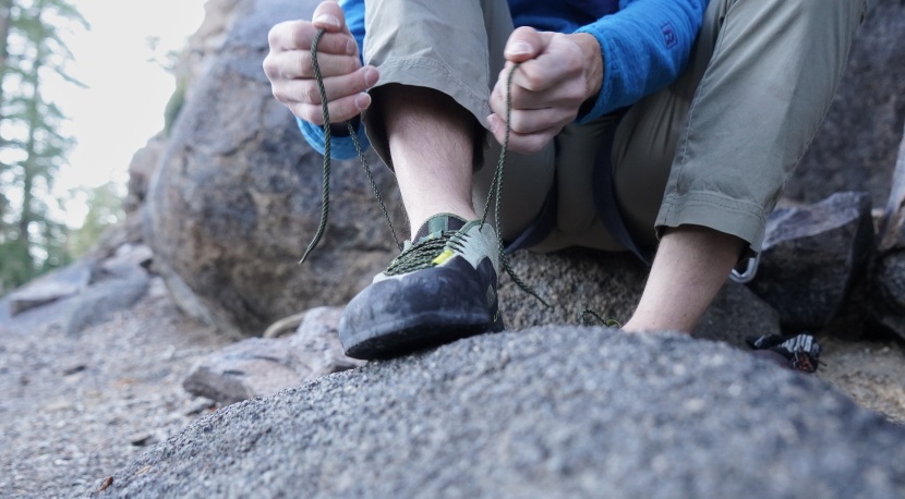 climbing shoes - for maximum edging performance, our testers usually prefer a lace-up...