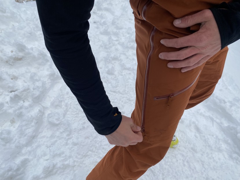 arc&#039;teryx micon bib - waterproof zippers complete the weather resistance package, in...