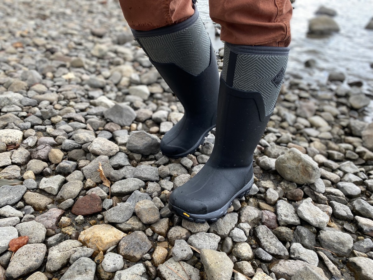 Muck Boot Arctic Ice Tall AGAT - Women's Review (We liked tucking our pants into this tall boot to keep our lower legs dry when working by the lake.)