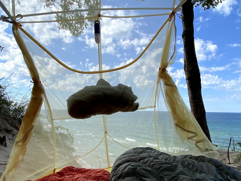 big agnes tiger wall ul2 - the massive overhead pocket can fit a lot of personal items.