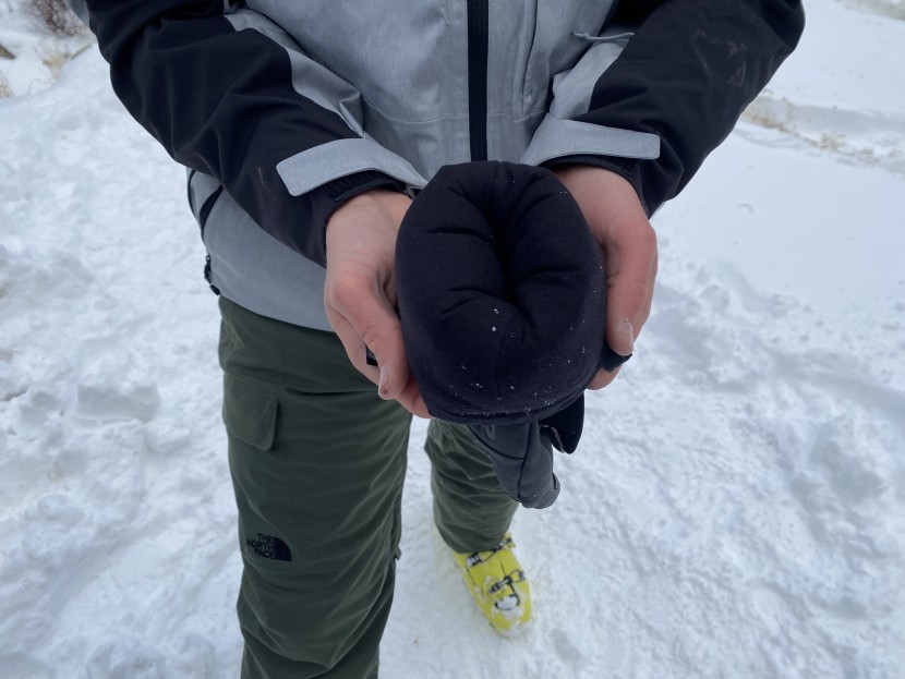 outdoor research carbide sensor - the interior of the carbide features a cozy synthetic fleece lining.