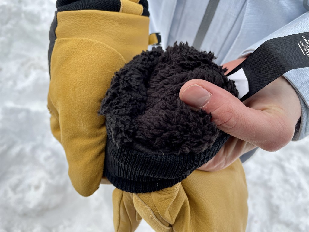 REI Men Large Winter Gloves black palm Leather Ski Snow WInter