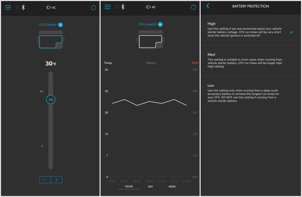 powered cooler - the (free) dometic app lets you easily pair with your cooler...