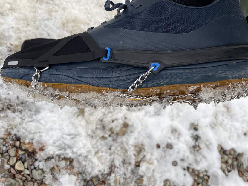 snow grips - while the black diamond distance spike is well-tractioned and...