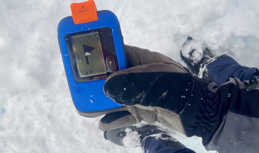 ortovox diract voice - highlighting what the screen displays when you hit the &quot;flag&quot;...