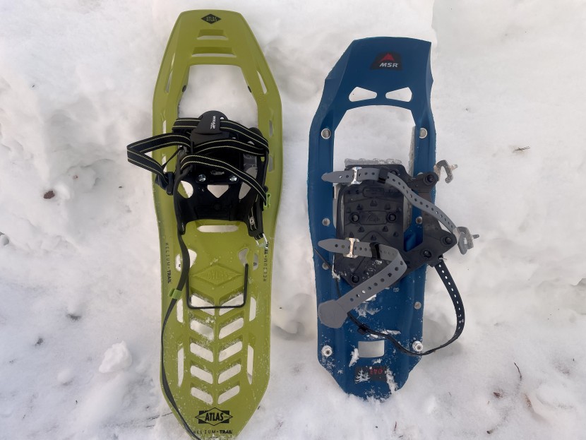 snowshoes - a single piece of plastic plays the role of both frame and deck on...