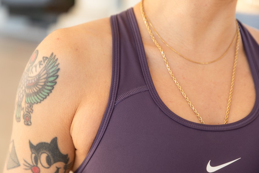 nike swoosh - the nike swoosh looks just fine after a regular wash and dry cycle.