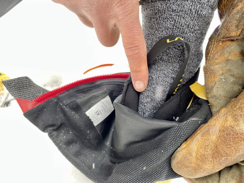 la sportiva g5 evo - the deep heel cutout makes hiking nicer.