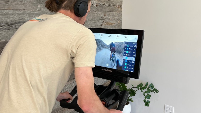 nordictrack commercial s22i studio cycle - let autoadjust change the resistance and incline for you, or control...