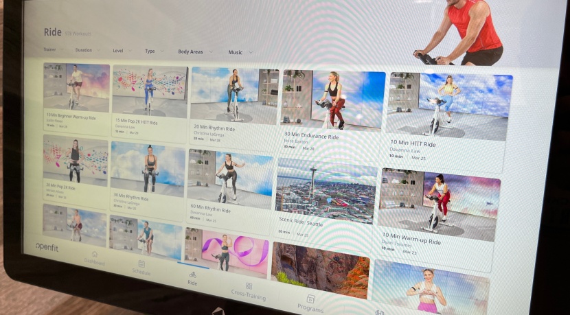 myx ii plus - openfit has a similar variety of cycling workouts as competitors...