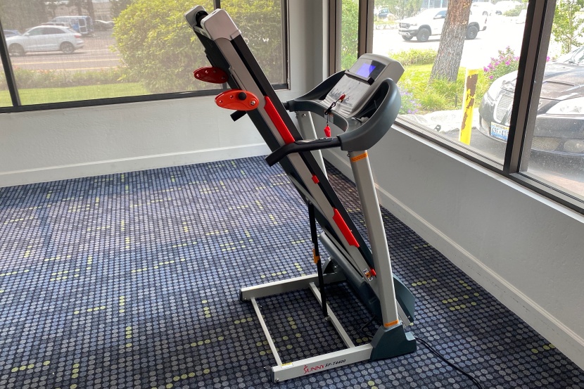 sunny health and fitness sf-t4400 folding treadmill - you can't necessarily make it disappear, but the sf t4400 is fairly...