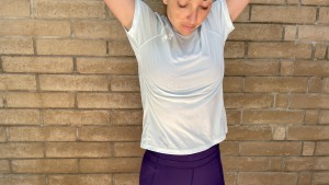 Though we don't typically run with our arms lifted like this, we...